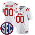 Custom Ole Miss Rebels Jersey - White