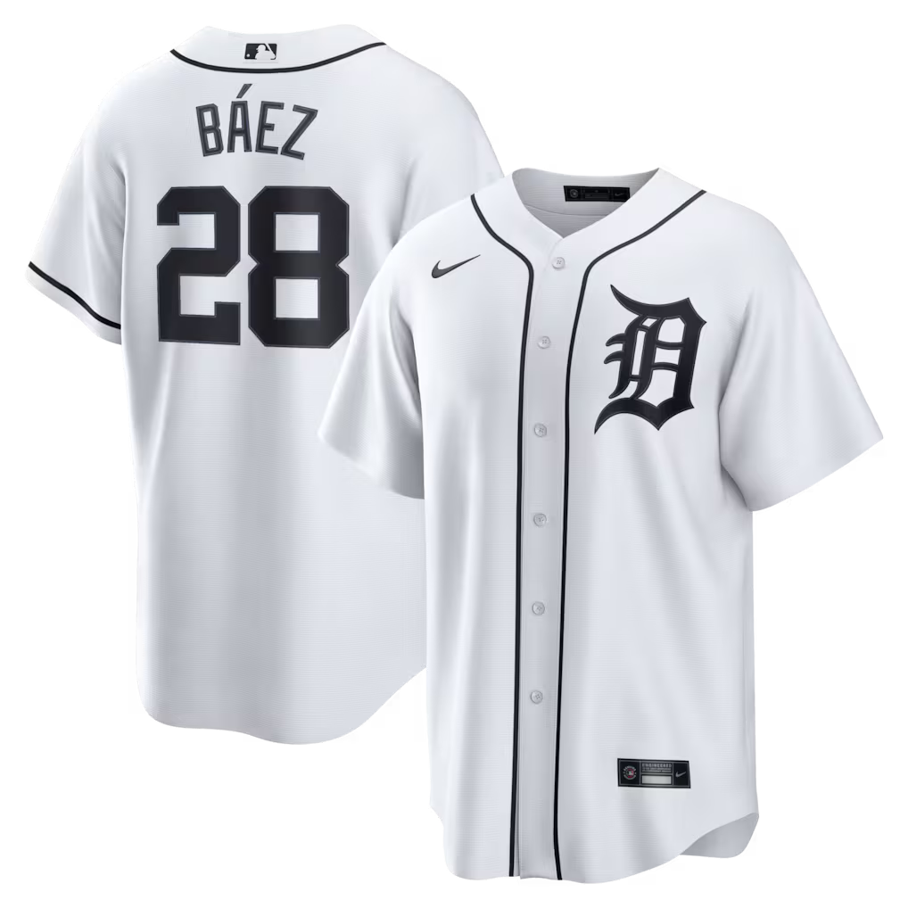 Javier Báez Detroit Tigers Home Jersey - White